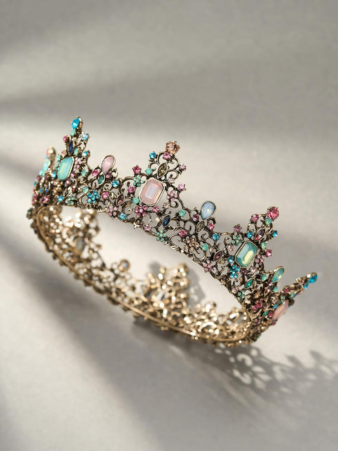 SWEETV Queen Crown for Women, Baroque Wedding Tiaras and Crowns, Jeweled Tiara Hair Accessories