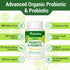 Probiotics for Women and Men - 300 Billion CFU, 24 Strains with 15 Organic Herbs, Vegan, 2 Month Supply for Digestive