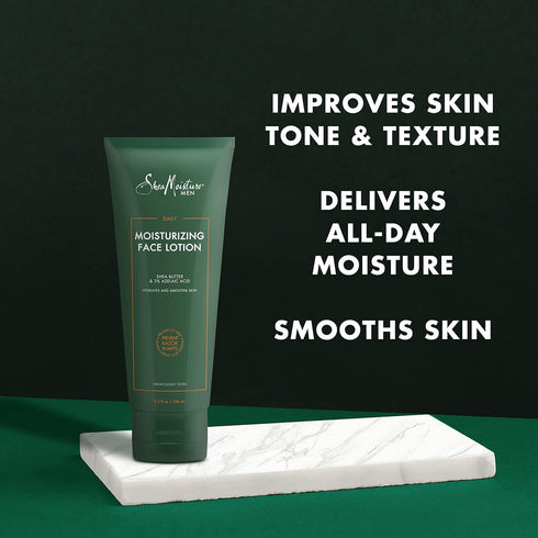 SheaMoisture Men Lotion | Daily Moisturizing Face Lotion | Dermatologist-Tested for Soft, Smooth Skin | 3.5 oz
