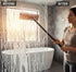 ZOLKER 2Pcs 2-in-1 Window Squeegee with Long Handle, Window Cleaner Tool, Glass Door Cleaner, Multi-Use Car Windshield