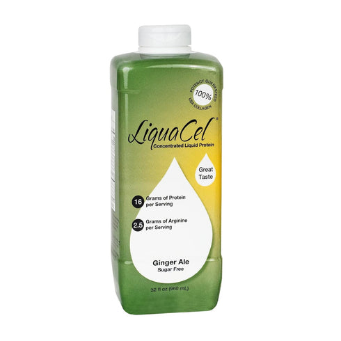 LiquaCel Concentrated Liquid Protein, Sugar-Free Ginger-Ale, 32oz Bottle