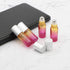 JIUWU 10pcs Yellow-Rose Gradient Glass Roller-on Bottles, 5ml with Stainless Steel Balls