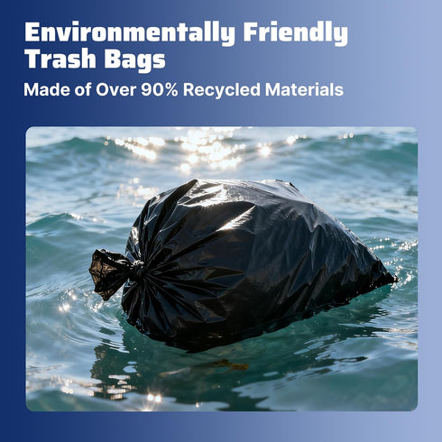 Zokaitwy 40-45 100 Count, 21 40-45 Packing Gallon Trash Bags Micron HDPE, Durable & Tear-Resistant Trash Can Liners