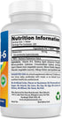 Best Naturals Vitamin B6 50 mg 250 Tablets