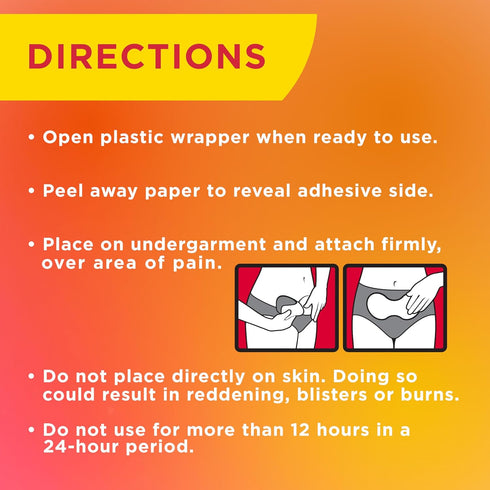 Uricalm 12 3 Count Personal Heat Patch, Soothes Discomfort in Urinary Tract and Pelvic Areas, Up to Hours of Warmth