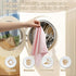Microfiber Cleaning Cloths Roll 11.8" x 11.8" - Lint Free, Quick Dry, Ultra Absorbent Reusable Rags (Pink)