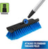Unger Professional Lock-On 10” Bi-Level Soft Wash Brush, Compatible with 48" Water-Flow Pole for Cleaning
