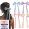 Large Double Bow Ribbon Hair Clips, 4 Pcs Pack, Coquette Barette Hair Clip Accessories for Women and Girls