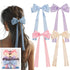 Large Double Bow Ribbon Hair Clips, 4 Pcs Pack, Coquette Barette Hair Clip Accessories for Women and Girls