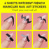 Makartt 12 PCS French Nail Art Stamper Kit,2 PCS Jelly Nail Stamper 4 PCS Silicone Replaceable Stamper Head and 6 Sheets French Manicure Edge Auxiliary Nail Guide Stickers For Gel Polish Design