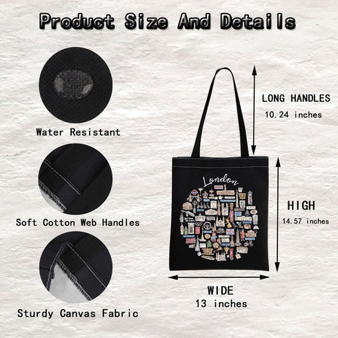 London Tote Bag, London Travel Gift, Welcome to London Moving Gift