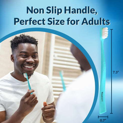Extra Soft Toothbrushes for Adults, Nano Toothbrush with 20,000 Ultra Fine Bristles, Pack of 3