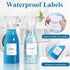 Laundry Detergent Dispenser Bottle, 40oz, Waterproof Label for Soap, Fabric Softener, 2 Pack White