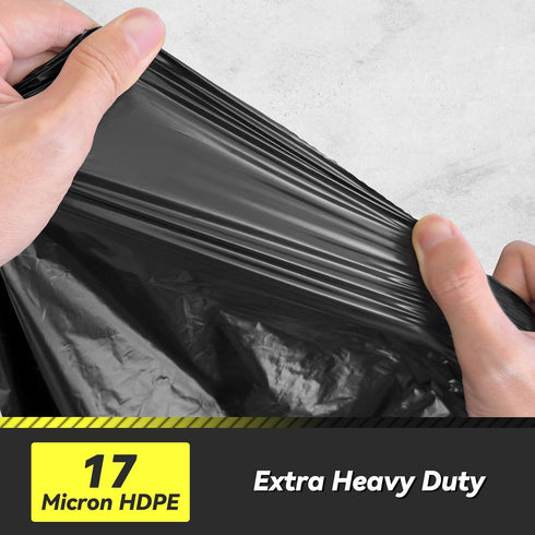 Wowflash 100 Count 17 4 Micron Extra Heavy Duty Gallon Trash Bags, Sturdy & Tear-Resistant Small Trash Bags