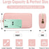Nylon Small Makeup Bag for Purse, Cute Preppy Pink Cosmetic Zipper Pouch, Waterproof