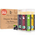 USDA Organic Lip Balm, USA Made with Natural Ingredients, 4 Pack Multi Flavor Moisturizer for Dry Lips