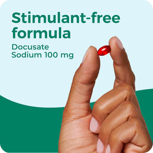 Dulcolax Stool Softener Laxative Liquid Gel Capsules - Gentle Constipation Relief, Docusate Sodium 100 mg, 25 Count
