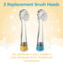 Brusheez Little 2-Pack Replacement Brush Heads for Ages 1-3, Safe Electric Brush Heads for Sonic Toothbrush