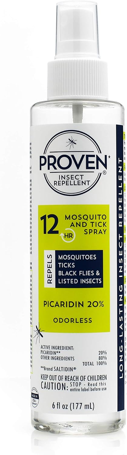 Proven Insect Repellent Spray, DEET Alternative for Mosquitoes, Ticks and Flies, 6 Ounce, Odorless