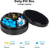 Metal Pill Case 3 Compartment, Waterproof Pocket Purse Pill Box, Portable Daily Pill Holder for Vitamins Medication