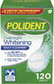 Polident Overnight Whitening Denture Cleanser, 120 Tablets Pack of 2