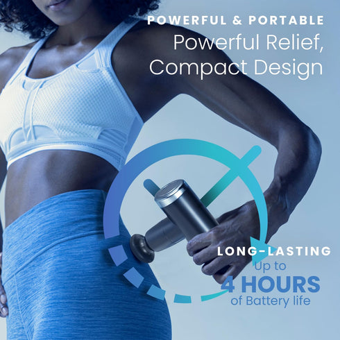 HOM Deep Tissue Mini Massage Gun - Quiet and Portable Handheld Massager for Treating Muscle Soreness, Back Pain
