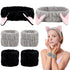6 Pcs Spa Headband Face Wash and Wristband Set, Cute Cat Ears Plush Makeup Skincare Headbands