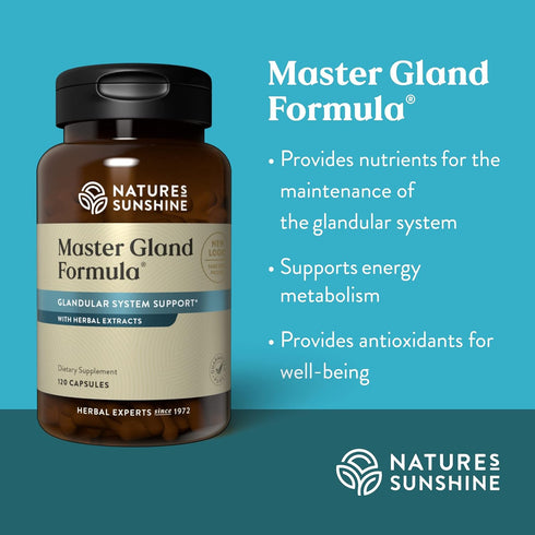 Nature's Sunshine Master Gland, 120 Capsules for Complete Nutritional Support and Energy Metabolism