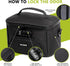 OZCHIN Large Storage Box with Combination Lock, Black Durable Travel Bag Organizer with Carbon Lining