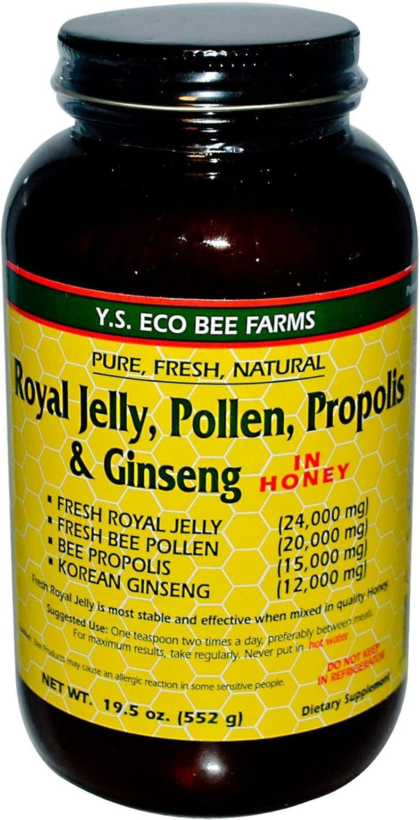 YS Organic YS BEE FARMS Royal Jelly, Pollen & Propolis, 19.5 OZ