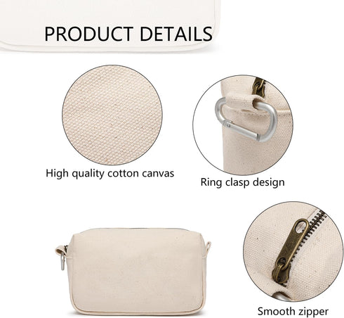Lightweight Cosmetic Organizer Bag with Ring Clasp, Perfect Travel Makeup Bag for Women, Nylon Stand Up Design