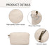 Lightweight Cosmetic Organizer Bag with Ring Clasp, Perfect Travel Makeup Bag for Women, Nylon Stand Up Design