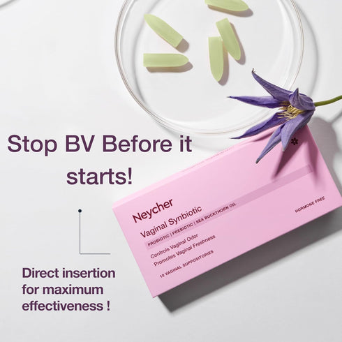 Vaginal Suppositories. BV Prevent. Vaginal Synbiotic for PH Balance and Odor Control. Probiotic and prebiotic