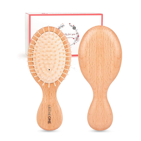 Mini Hair Brush - Detangling Brush for Thick Curly Thin Long Short Hair, Pocket Travel Paddle Brush