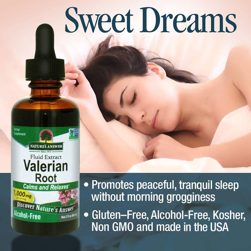 Nature's Answer Valerian Root 2 Ounce Extract - Alcohol-Free, Gluten Free, Kosher, Non-GMO, Calming Support