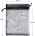 G2PLUS Black Organza Bags, 4x6 in Sheer Mesh Drawstring Gift Bags, Jewelry Pouches, Candy Bag for Halloween, Christmas,