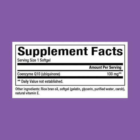 Natural Factors Coenzyme Q10, 100 mg, 60 Count - Natural Supplement for Energy, Heart & Cognitive Support