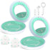 2PCS Retainer Case with Mirror, Adjustable Vent Holes, Slim Aligner Case Compatible with Invisalign, White