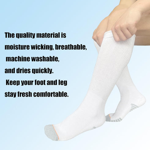 Ioryzek 2 Pairs Walking Boot Socks Liner air Cam Walker Cast Socks Fracture Boot Brace Breathable Surgical Orthopedics