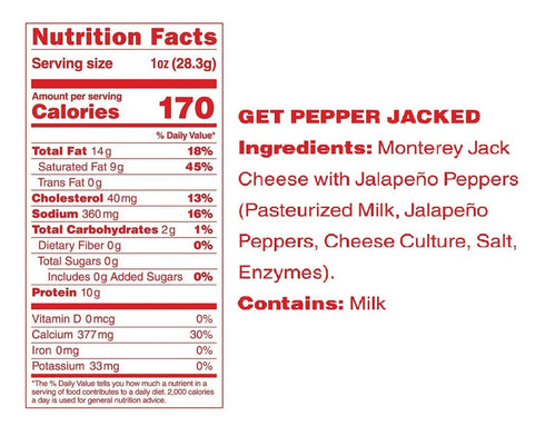Moon Cheese Bites, Get Pepper Jacked, 2-Ounce 3-Pack, 100% Real Cheese Snack