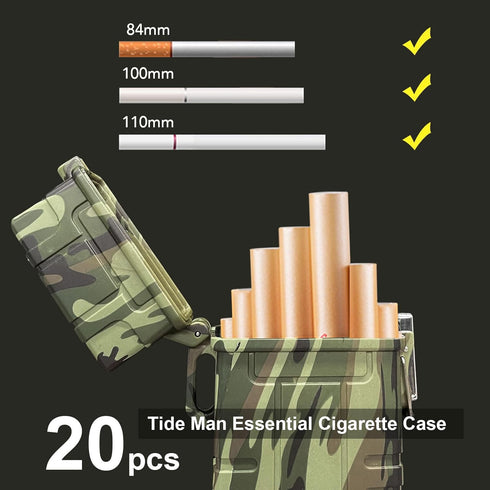 Waterproof Cigarette Case, Multipurpose Holder for 20pcs 85mm King Size Cigarettes for Outdoor Use