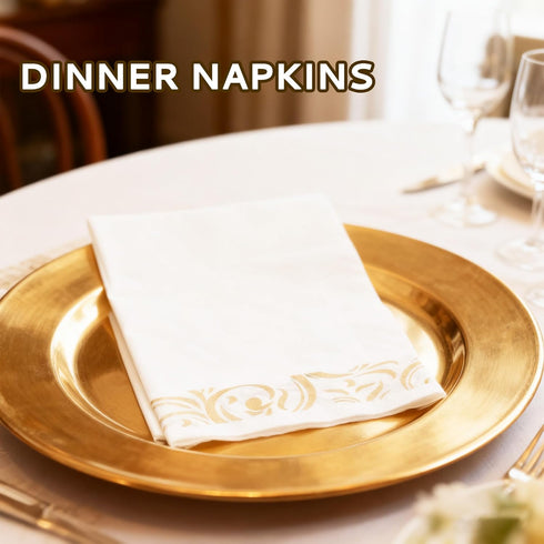 Lxzyu White,100 Pack Paper Napkins Disposable Decorative Paper Hand Towels for Bathroom Dinner Napkins Soft Absorbent