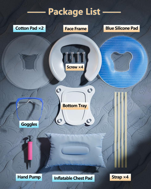 ZNALDP Face Down Pillow After Eye Surgery, Vitrectomy & Retina Surgery Recovery Equipment, Massage Face Cradle for Bed