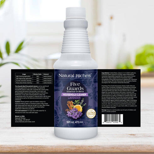 Natural Riches Household Cleaner Concentrate, Lavender Scent Essential Oil Blend for Cleaning