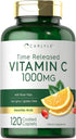 Carlyle Vitamin C 1000mg, Timed Release, 120 Vegetarian Caplets with Rose Hips, Non-GMO & Gluten Free Supplement