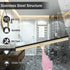OPERNEE 14 Inches Shower Squeegee with Self Adhesive Hook, Stainless Steel Squeegee Cleaner, All-Purpose Window Scraper