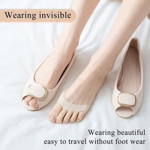 18 Packs Metatarsal Pads, Ball of Foot Cushions for Pain Relief, High Heels Toe Pads for Men Women, Invisible Socks