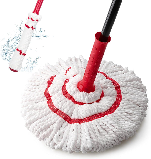 KeFanta Self Wringing Mop for Floor Cleaning, Microfiber Mop with 57" Long Handle for Kitchen and Bathroom