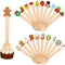 RunNico 40 Pcs Christmas Hot Chocolate Wooden Spoons, 5.6'' Christmas Disposable Stirring Spoons