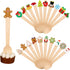 RunNico 40 Pcs Christmas Hot Chocolate Wooden Spoons, 5.6'' Christmas Disposable Stirring Spoons